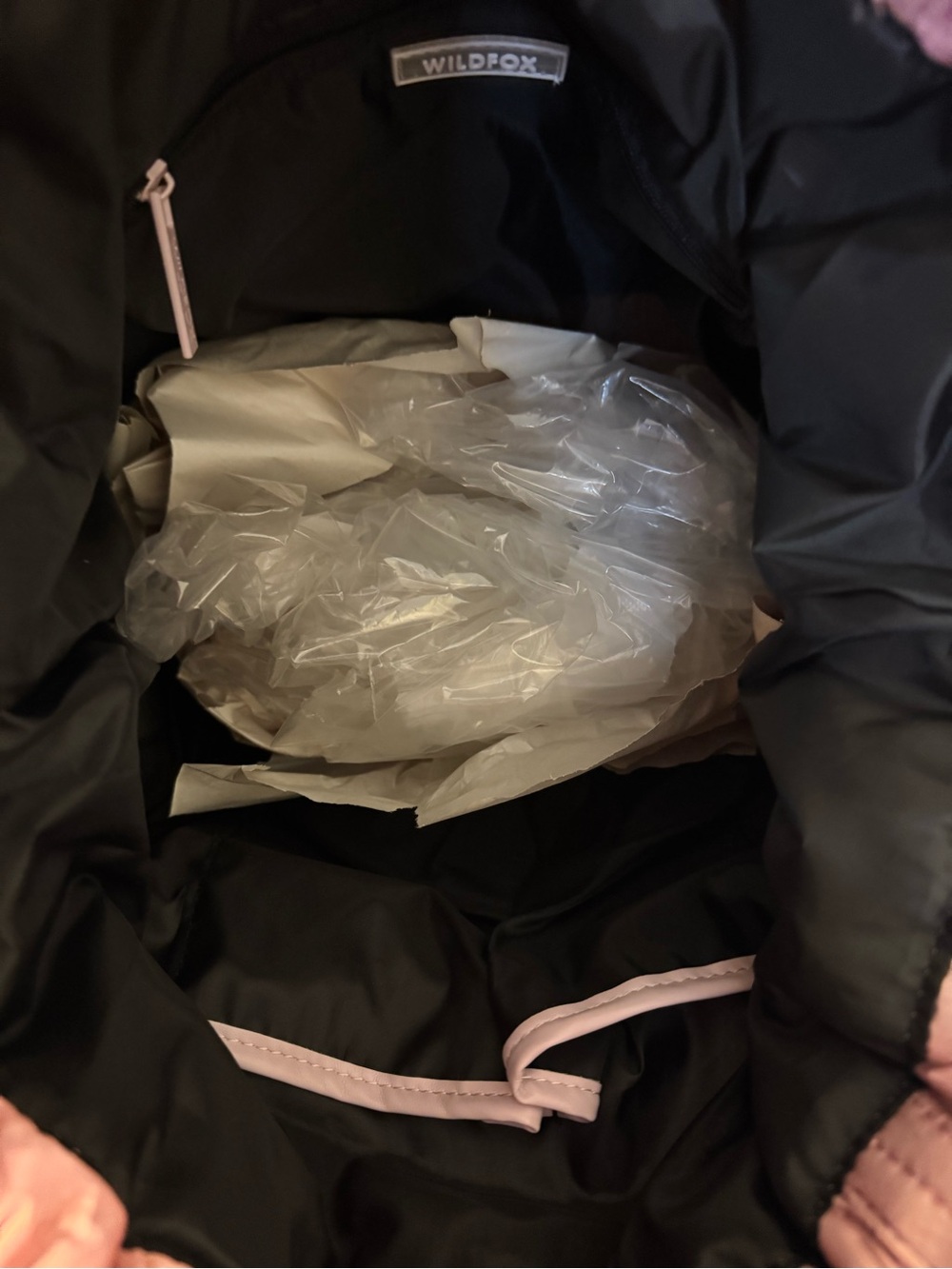 Wildfox Pink Drawstring Backpack/Sac Bag - Picture 5 of 6